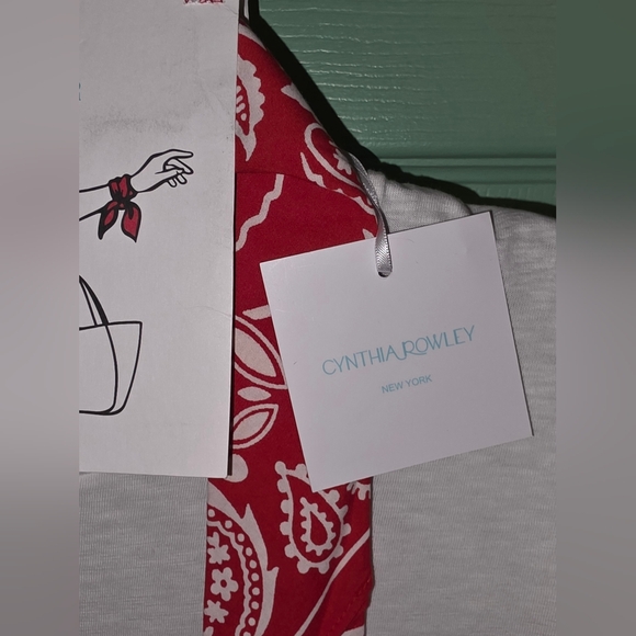 Cynthia Rowley Beaded Cowboy Tee Shirt & Red Bandana (Size M) NWT - Picture 7 of 12